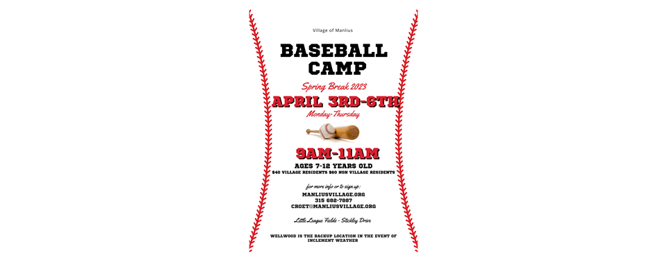 Spring Break Baseball Camp Opportunity!