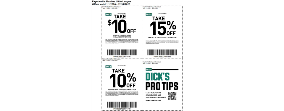 Dick's Coupons - Good all of 2026
