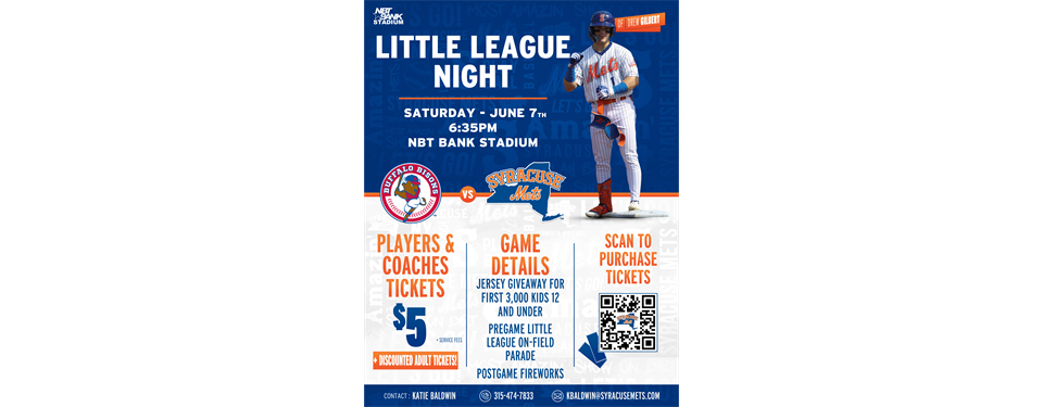 Little League Night @ Syracuse Mets!!!